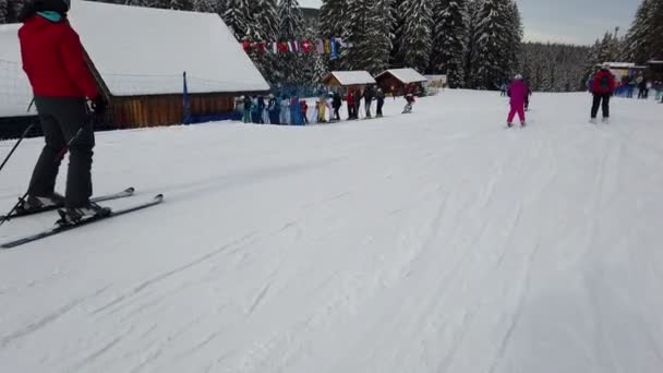 Skigebiet — Stockvideo