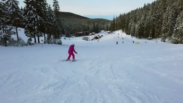 Горнолыжный курорт — стоковое видео