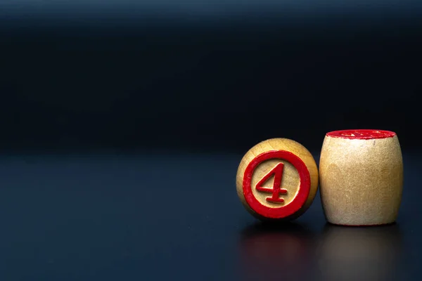 Red Numbers Wooden Barrels — Stock Photo, Image