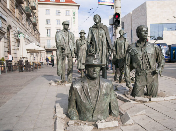 The Anonymous Pedestrians - memorial to the introduction of martial law in Poland, made by Polish artist Jerry Kalina in 2005.