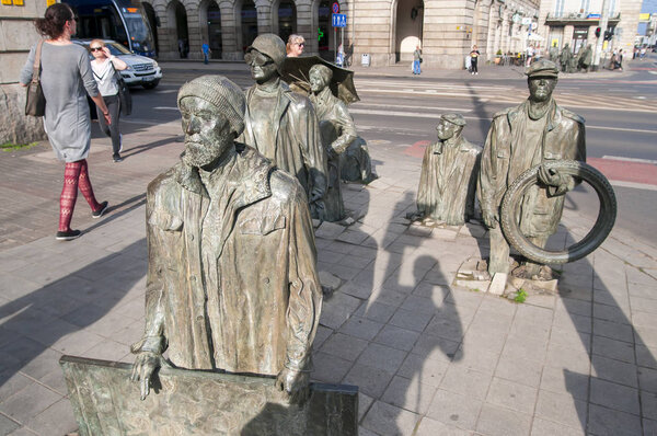 The Anonymous Pedestrians - memorial to the introduction of martial law in Poland, made by Polish artist Jerry Kalina in 2005.