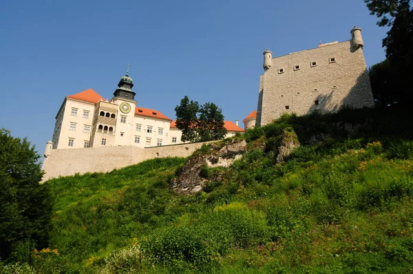 Pieskowa Skala Vár Krakkó Közelében Lengyelországban — Stock Fotó