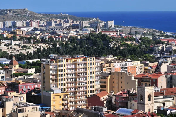 Cityscape Van Cagliari Gezien Vanaf Bastione Saint Remy Cagliari Italië — Stockfoto