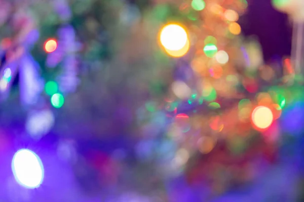 Lights Christmas Bokeh Electric Garlands Sparkles — Stock Photo, Image