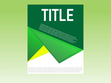 Koyu yeşil yıllık kapağı, el ilanı, Brocher, arka plan vektör