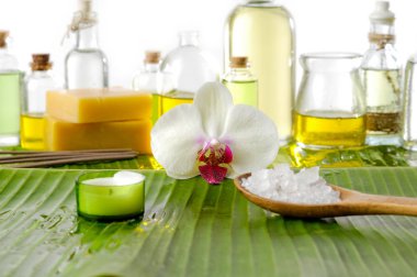 muz yaprağı arka plan - sağlık spa