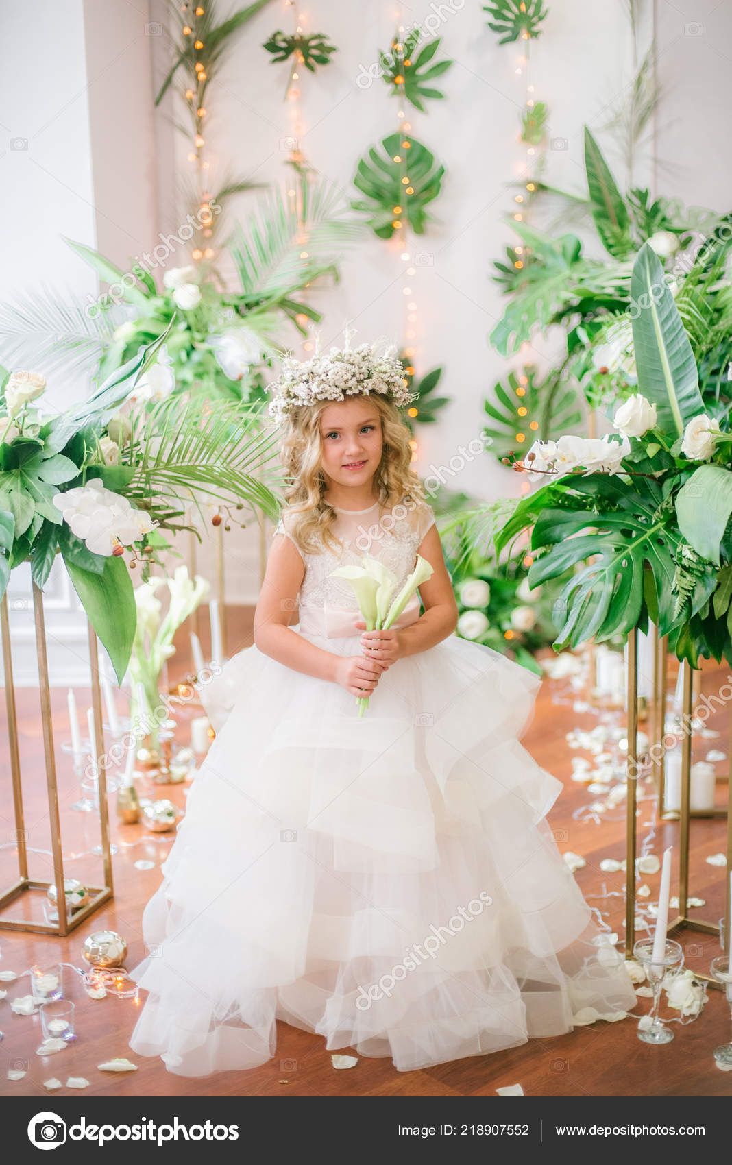 little girl white wedding dresses