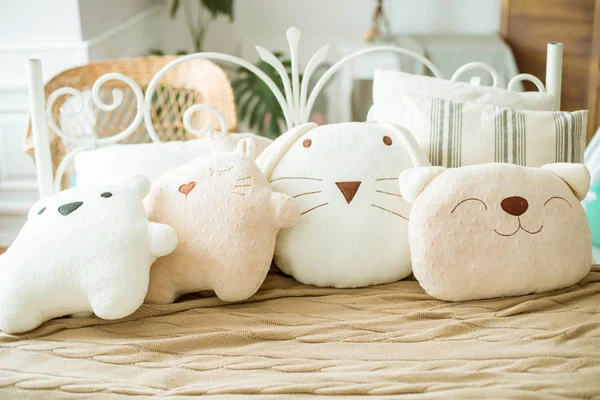 Bebé Almohadas Animales Habitación Los Niños Casa — Foto de Stock