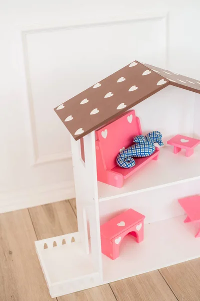 Poppenhuizen Kinderkamer Meubels Voor Kinderen Het Interieur Van Kinderkamer — Stockfoto