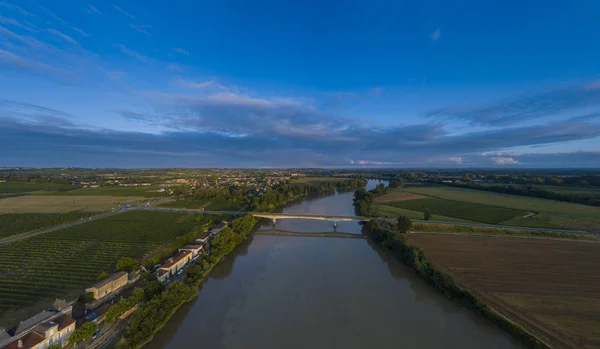 Letecký Pohled Bordeaux Vinice Krajina Vinice Jihozápadně Francie Evropa — Stock fotografie