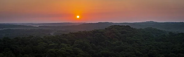 Sonnenuntergang Wald Von Der Düne Pilat Der Größten Sanddüne Europas — Stockfoto