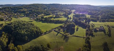 Dordogne Nehri Vadisi Domme baharda Dordogne, Fransa, Avrupa'nın gördün.
