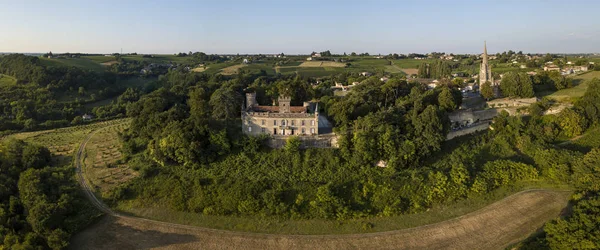 Vista Aérea Sainte Croix Mont Gironde Nouvelle Aquitaine França — Fotografia de Stock