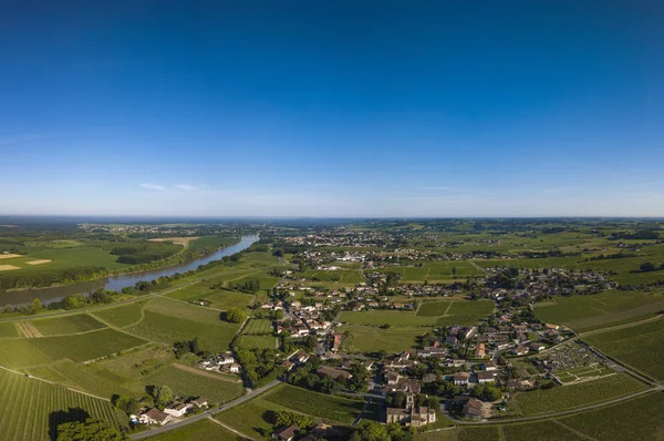 Letecký Pohled Bordeaux Vinice Krajiny Vinic Jižně Francie Evropa — Stock fotografie