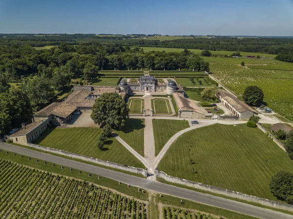 França Castelo Malle Gironde Sauternes Bordeaux Vineyard França — Fotografia de Stock