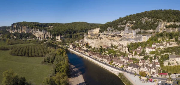 Roque Gageac Jedna Nejkrásnějších Vesnic Francie Oblíbenou Turistickou Destinací Regionu — Stock fotografie