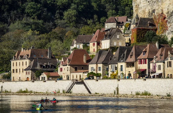 Roque Gageac Jedna Nejkrásnějších Vesnic Francie Oblíbenou Turistickou Destinací Regionu — Stock fotografie