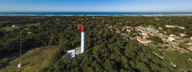 Lighthouse of Cap Ferret in Arcachon bay, Gironde, Aquitaine, France clipart