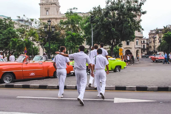 Havana Kuba Únor 2020 Náměstí Před Hlavním Městem — Stock fotografie