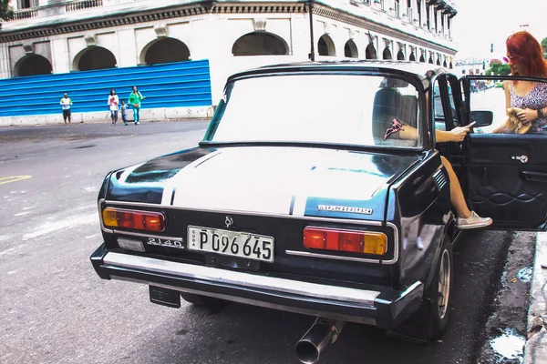 Havane Cuba Février 2020 Voitures Dans Les Rues Havane — Photo