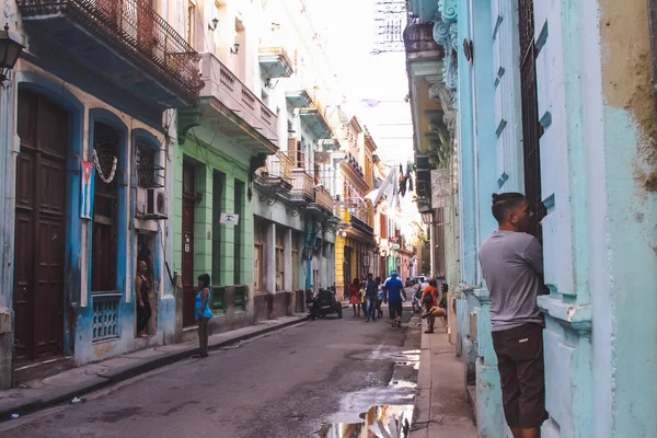 Habana Cuba Febrero 2020 Vida Cotidiana Los Cubanos Las Calles —  Fotos de Stock