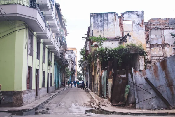 Havanna Kuba Februari 2020 Kubanernas Dagliga Liv Gatorna Gamla Havanna — Stockfoto
