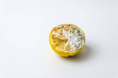 Beyaz arka planda trendy çirkin organik limon 