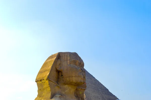 De grote piramide van Gizeh in Egypte Cairo met Sphinx en kameel — Stockfoto