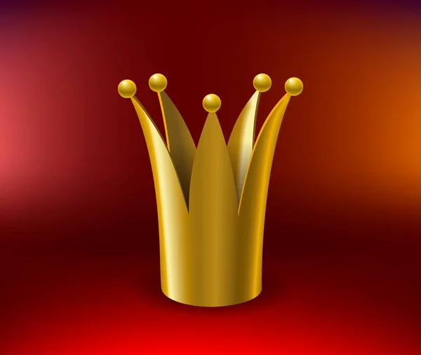 Реалистичная Золотая Корона Фоне — стоковый вектор