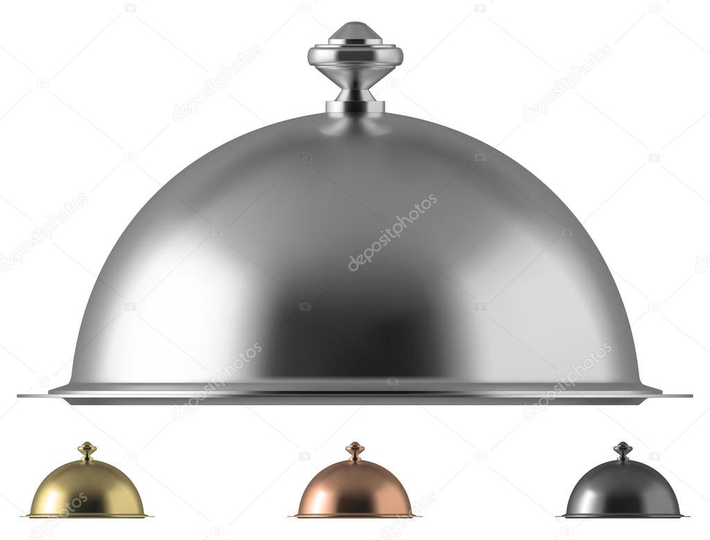 Metal food cover isolated