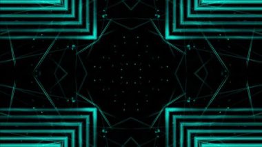 4 k Aqua animasyon hipnotik soyut Techno mozaik Kaleidoscope arka plan görüntüleri rahatlatıcı