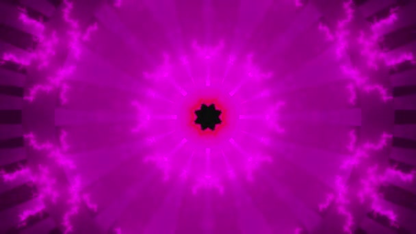 Magenta Sun Ipnotico Relax Astratto Techno Mosaico Caleidoscopio Fondo Filmato — Video Stock