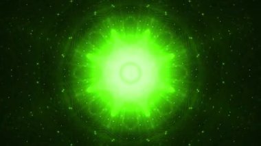4 k yeşil Kaleidoscope 01 hipnotik soyut Techno mozaik arka plan görüntüleri rahatlatıcı