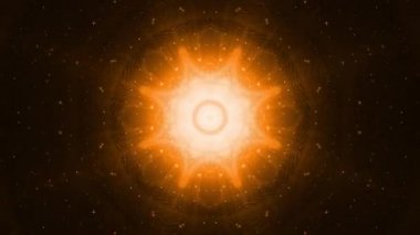 4 k altın Kaleidoscope 01 hipnotik soyut Techno mozaik arka plan görüntüleri rahatlatıcı