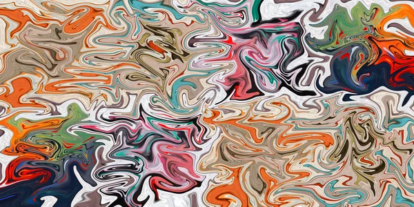 カラフルな波液体塗料のテクスチャ背景 — ストック写真