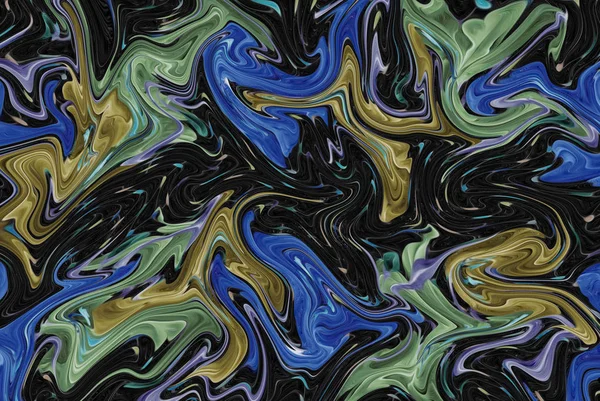 抽象的なカラフルな波液体のテクスチャ背景 — ストック写真