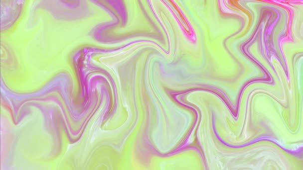 Kleurrijke Golf Vloeibare Olie Verf Marmer Texturen Achtergrond Interieur Buitenkant — Stockvideo