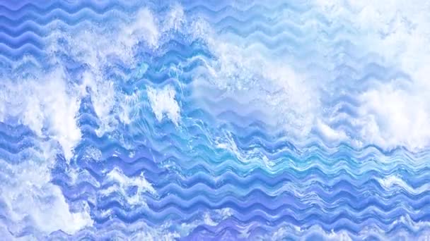 Astratto Colorato Onda Blu Acqua Texture Sfondo Interni Esterni Decorazione — Video Stock