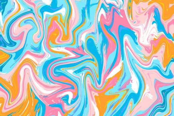 Abstract Kleurrijke Golf Vloeibare Olie Verf Marmer Texturen Achtergrond Interieur — Stockfoto