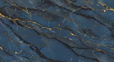 Doğal desenli koyu mavi mermer desen