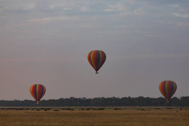 Güzel arka plan üzerinde büyük renkli balonlar
