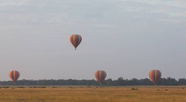 Güzel arka plan üzerinde büyük renkli balonlar