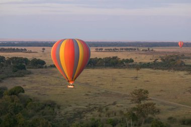 Güzel arka plan üzerinde büyük renkli balonlar