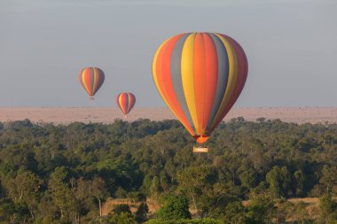 Güzel arka plan üzerinde büyük renkli balonlar