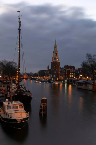 Amsterdam Holland Července 2019 Toto Obraz Kanálů Města Amsterdamu Pozdních — Stock fotografie