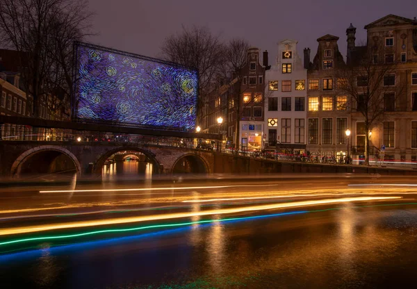 Amsterdam Holland Januari 2019 Dit Het Beeld Van Grachten Van — Stockfoto