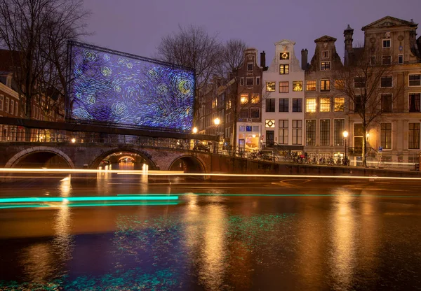 Amsterdam Holland Ιανουαριοσ 2019 Αυτή Είναι Εικόνα Των Καναλιών Της — Φωτογραφία Αρχείου