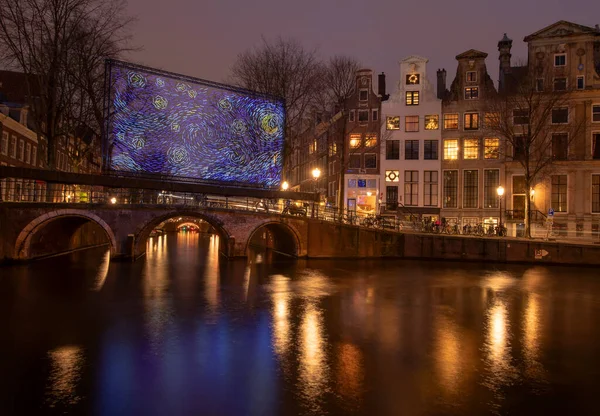 Amsterdam Holland Januari 2019 Dit Het Beeld Van Grachten Van — Stockfoto