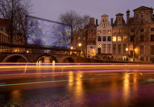 Amsterdam Holland Januari 2019 Dit Het Beeld Van Grachten Van — Stockfoto