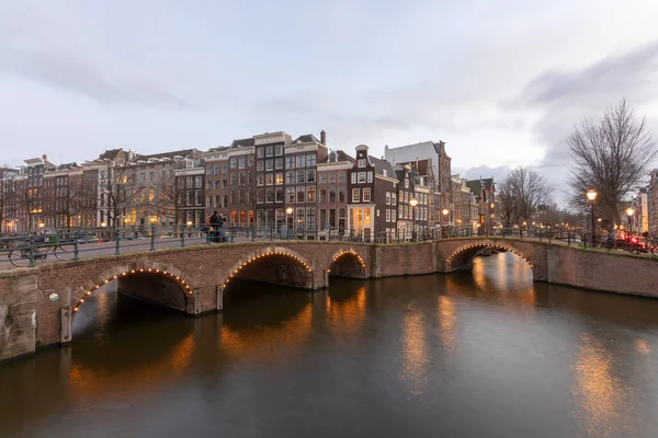 Amsterdam Holland Januari 2019 Dit Het Beeld Van Grachten Van — Stockfoto